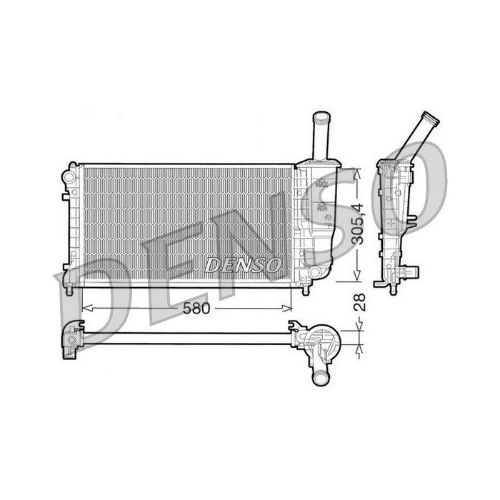 DENSO Kühler, Motorkühlung DRM09108