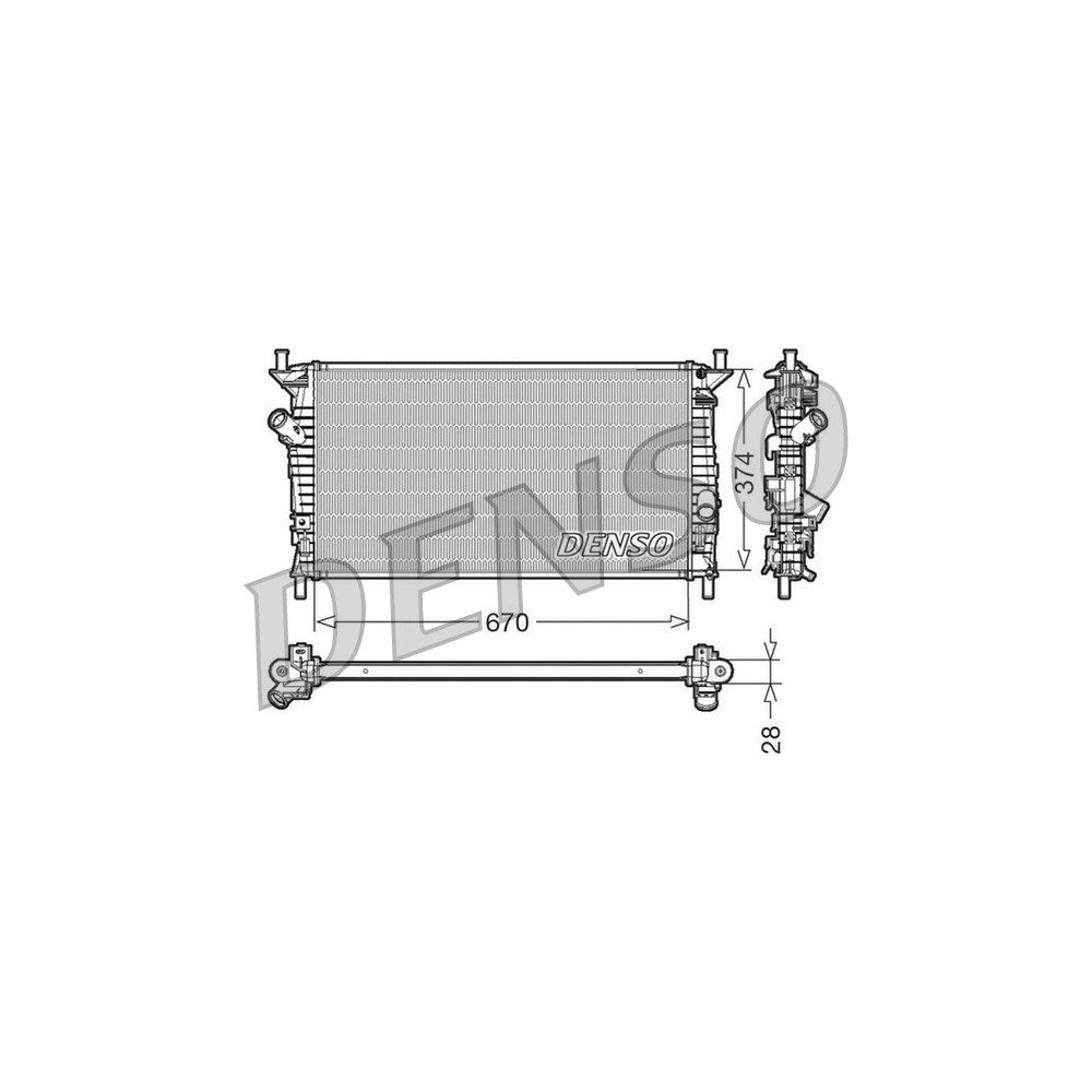 DENSO Kühler, Motorkühlung DRM10074
