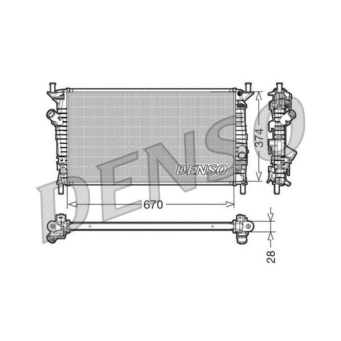 DENSO Kühler, Motorkühlung DRM10074