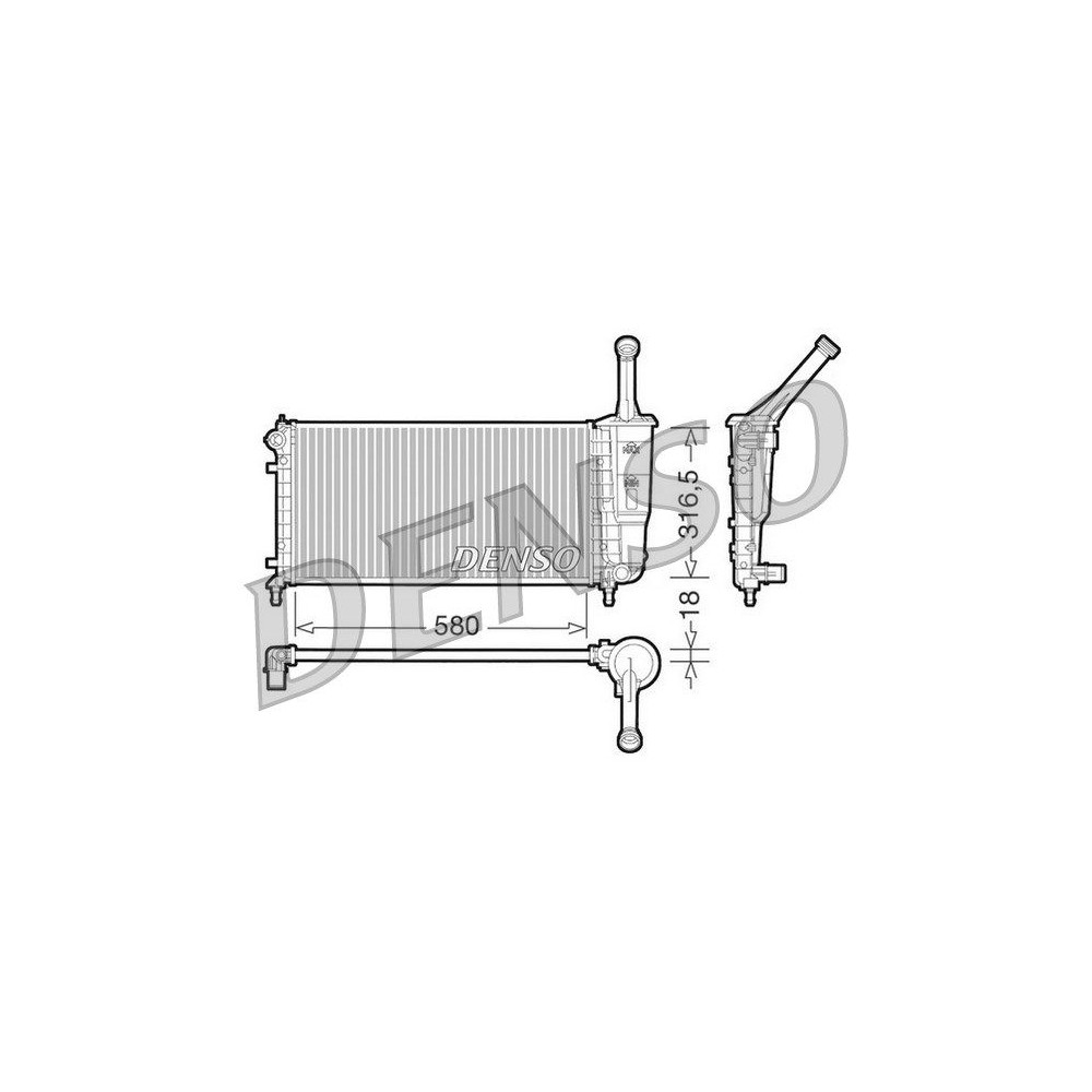 DENSO Kühler, Motorkühlung DRM13011