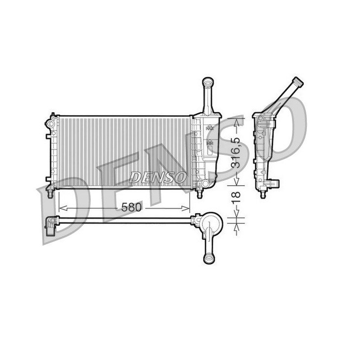 DENSO Kühler, Motorkühlung DRM13011
