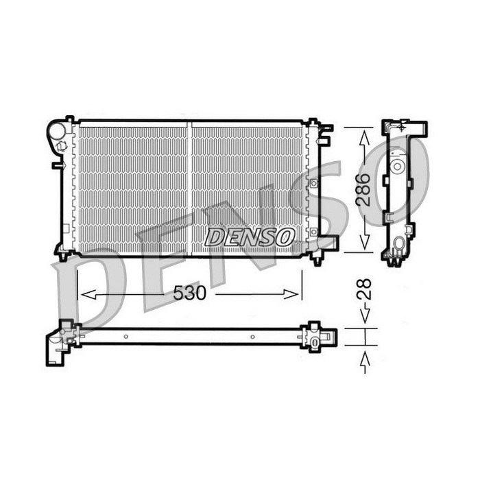 DENSO Kühler, Motorkühlung DRM21004