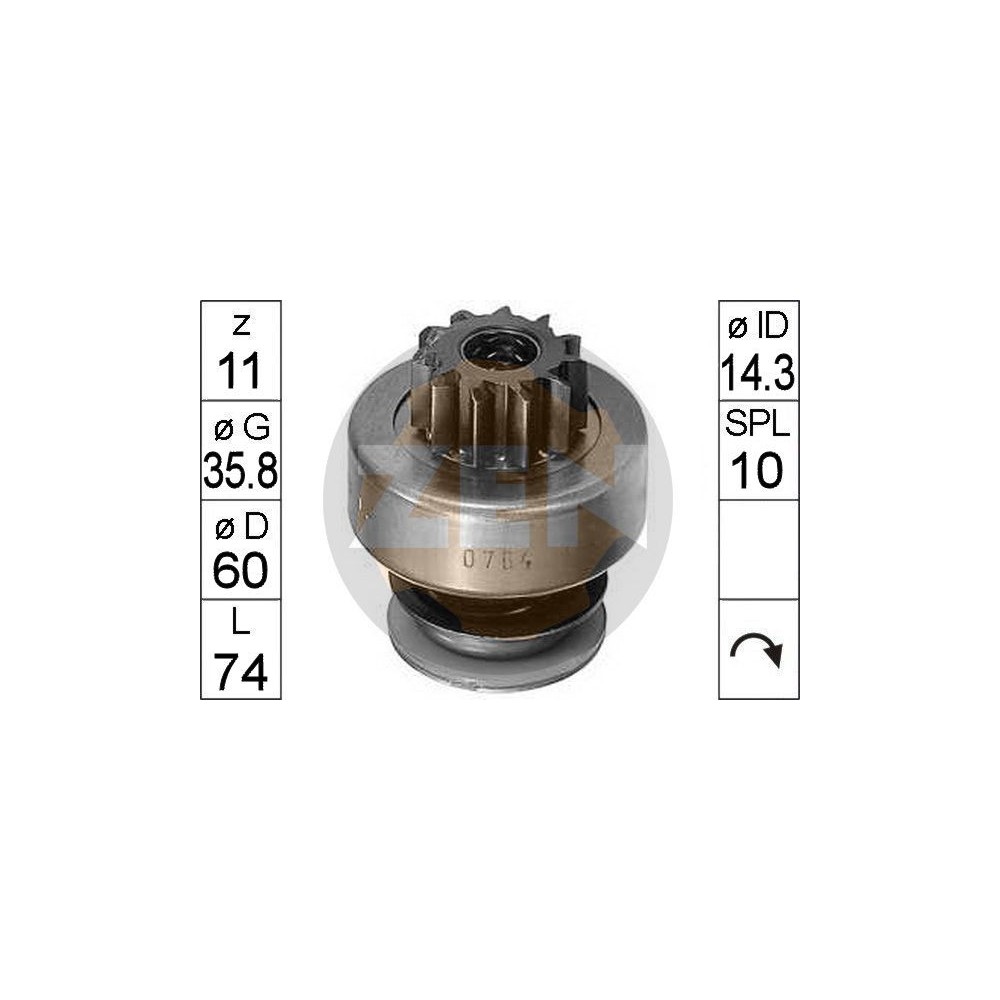 ERA Freilaufgetriebe, Starter ZN0764