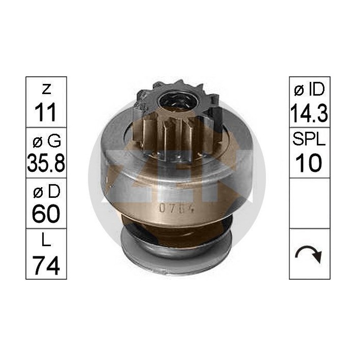 ERA Freilaufgetriebe, Starter ZN0764