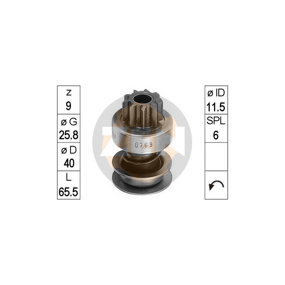 ERA Freilaufgetriebe, Starter ZN0769