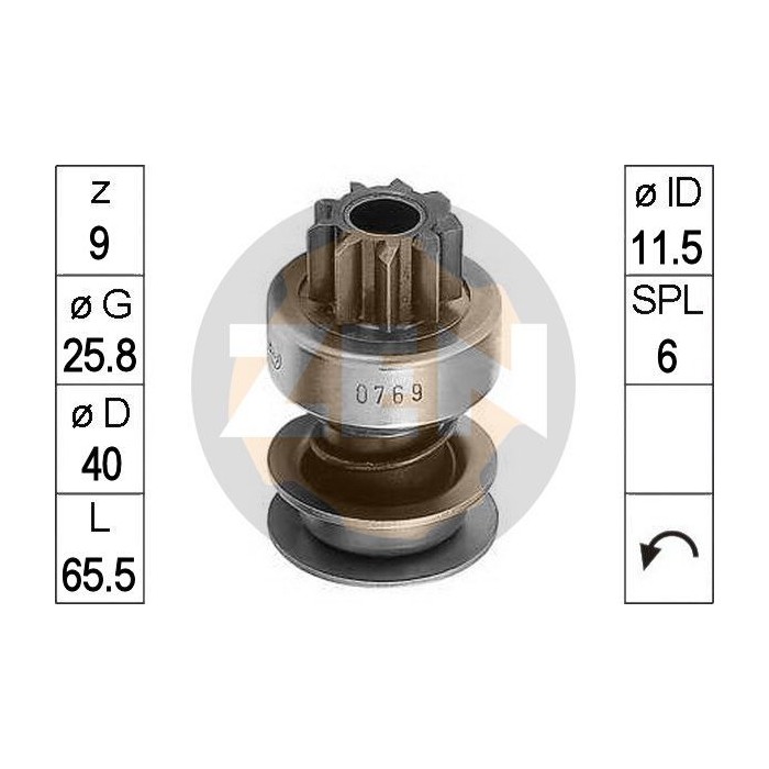 ERA Freilaufgetriebe, Starter ZN0769