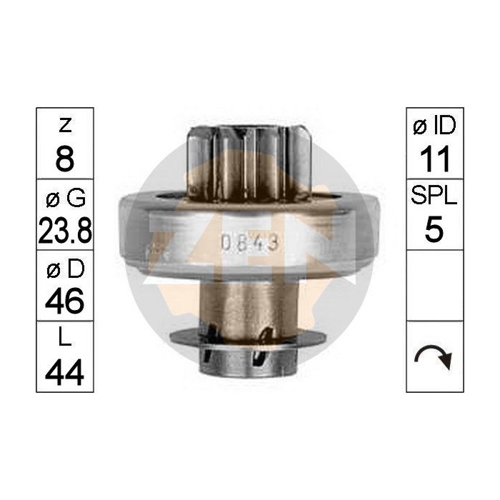 ERA Freilaufgetriebe, Starter ZN0843