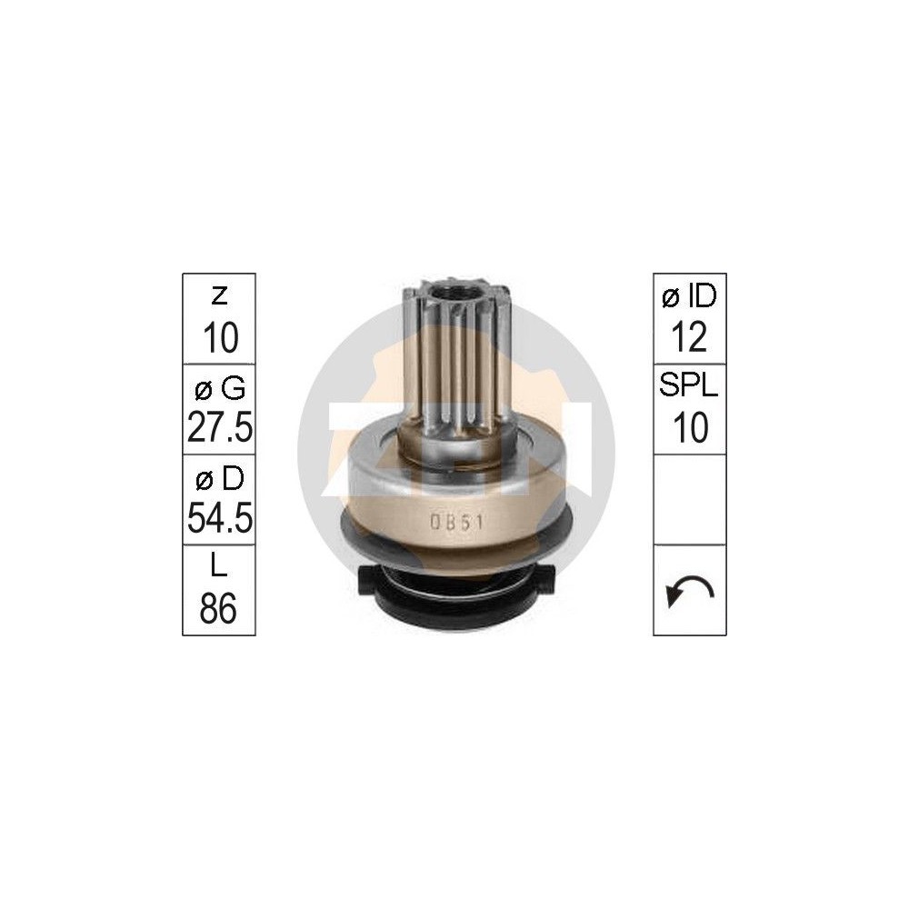 ERA Freilaufgetriebe, Starter ZN0851