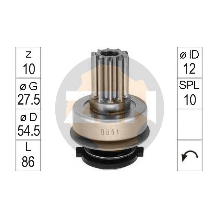ERA Freilaufgetriebe, Starter ZN0851