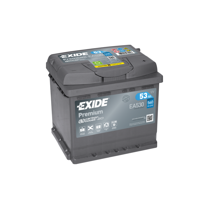 Auotbatterie  EXIDE 12V 53 AH POS DX 540A SPUNTO EA530 54Ah FIAMM 52Ah BOSCH VARTA