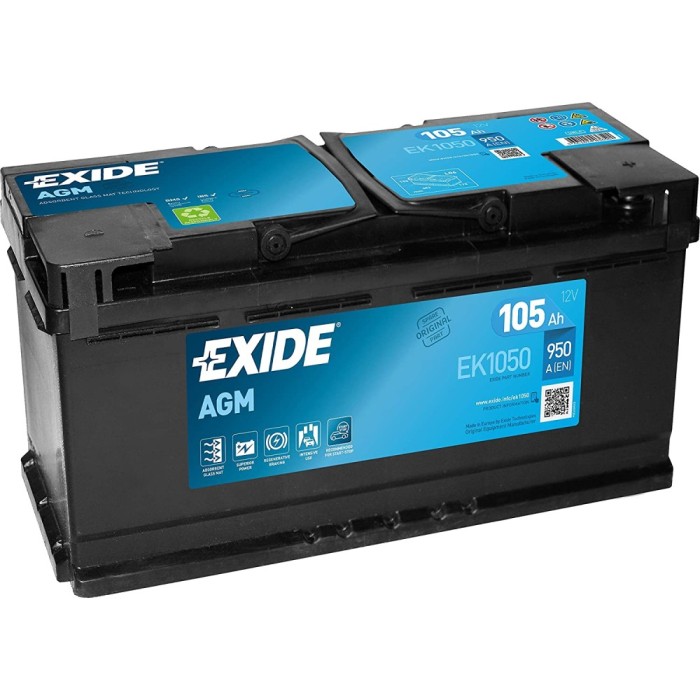 EXIDE AGM Starterbatterie EK1050