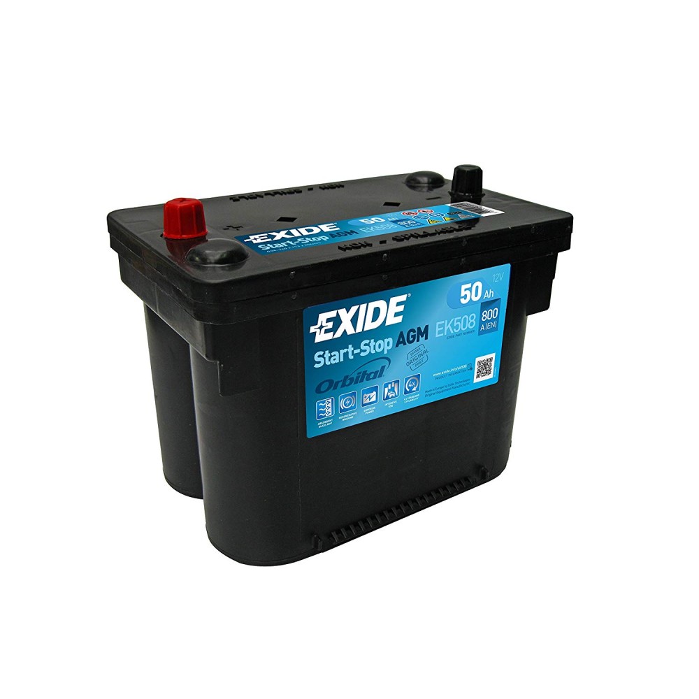 EXIDE AGM Starterbatterie EK508,FIAT FREEMONT ALTERNATIVE OPTIMA RTC4.2 RED wartungsfrei.