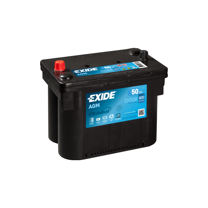 EXIDE AGM Starterbatterie EK508,FIAT FREEMONT ALTERNATIVE OPTIMA RTC4.2 RED wartungsfrei.