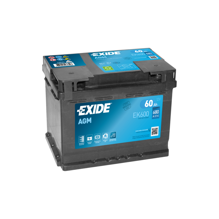 EXIDE AGM Starterbatterie EK600