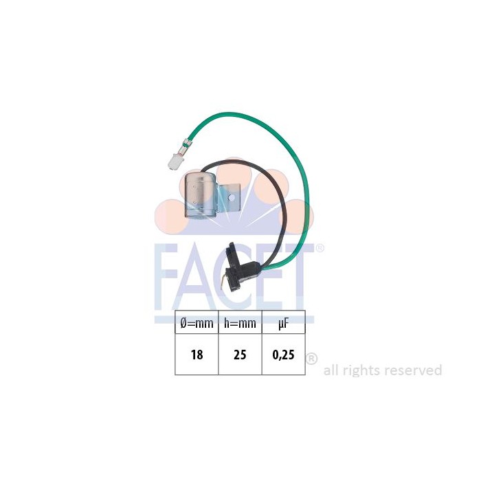 FACET Made in Italy - OE Equivalent Kondensator, Zündanlage 0.0628
