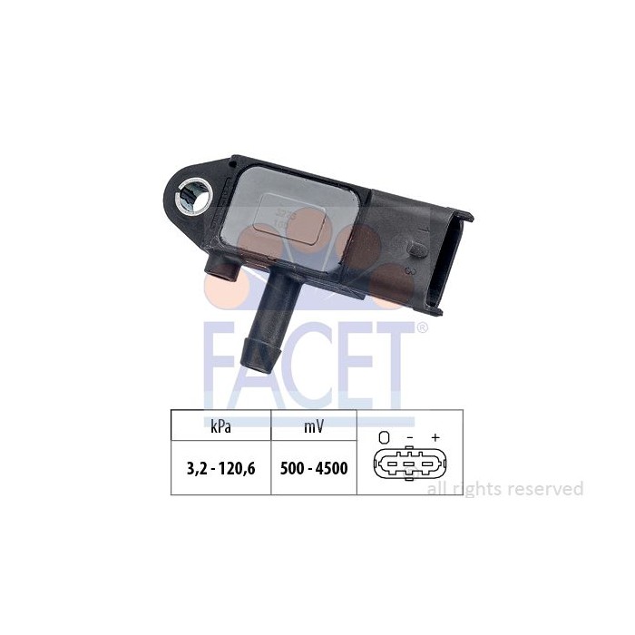 FACET Made in Italy - Sensor, Abgasdruck 10.3273