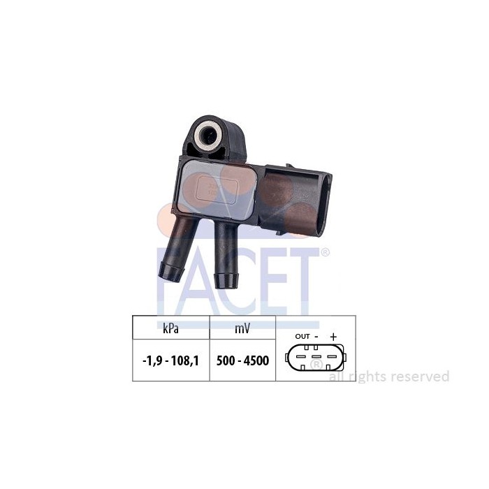 FACET Made in Italy - Sensor, Abgasdruck 10.3294