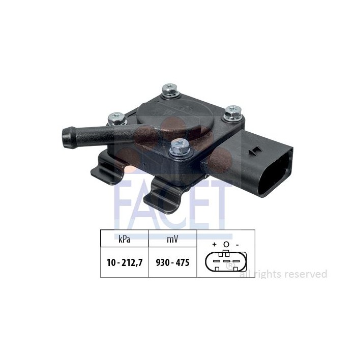 FACET Made in Italy - Sensor, Abgasdruck 10.3312