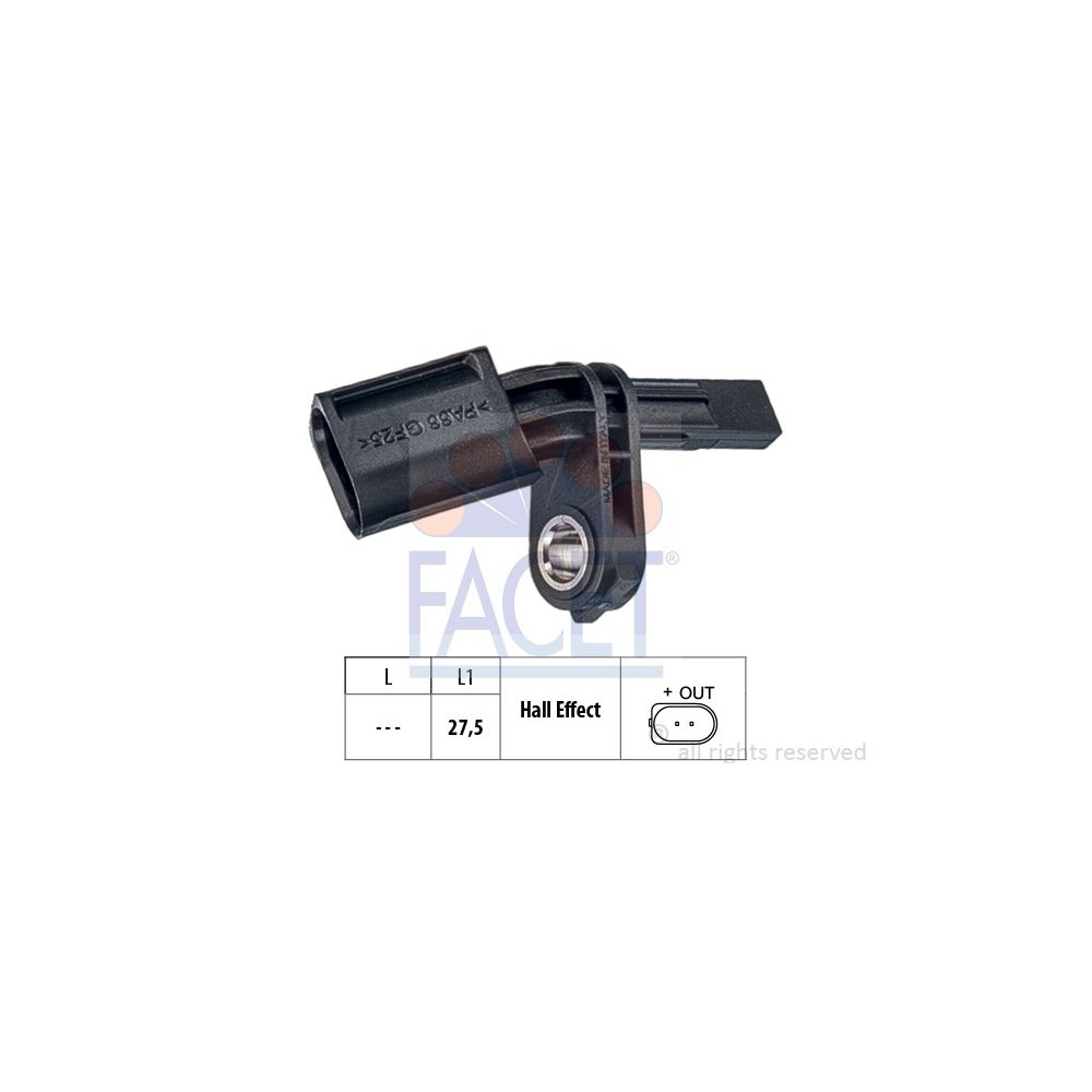 FACET Made in Italy - Sensor, Raddrehzahl 21.0006