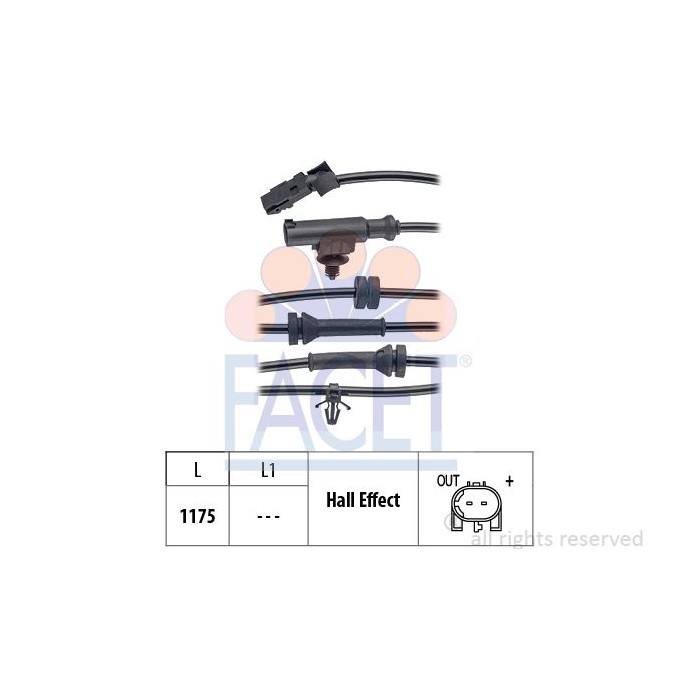 FACET Made in Italy - Sensor, Raddrehzahl 21.0071