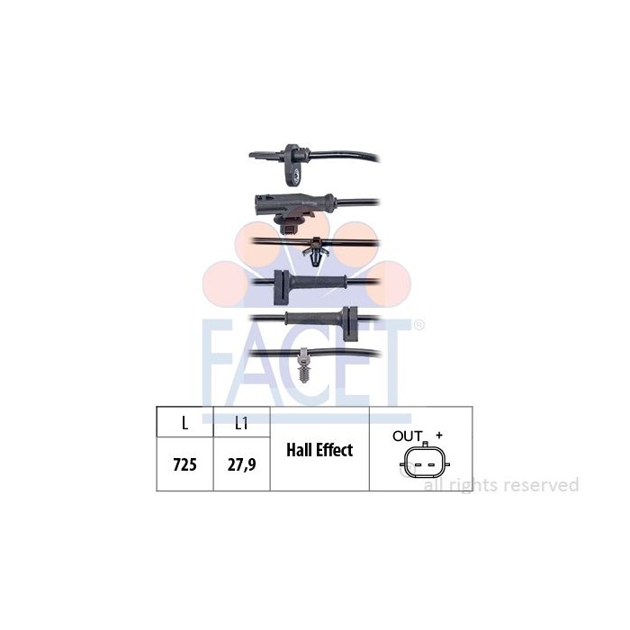 FACET Made in Italy - Sensor, Raddrehzahl 21.0095