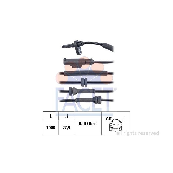 FACET Made in Italy - Sensor, Raddrehzahl 21.0143