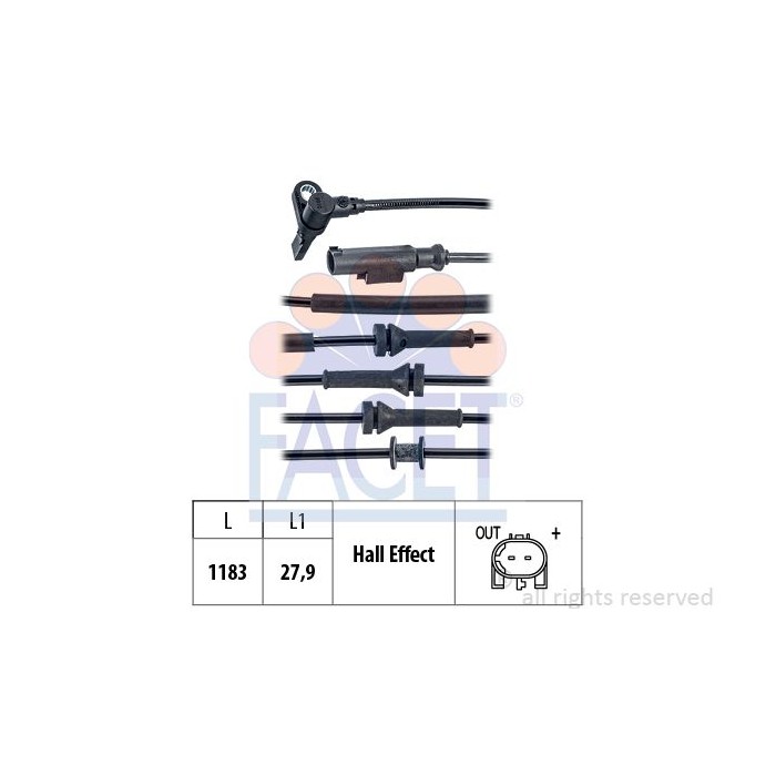 FACET Made in Italy - Sensor, Raddrehzahl 21.0166