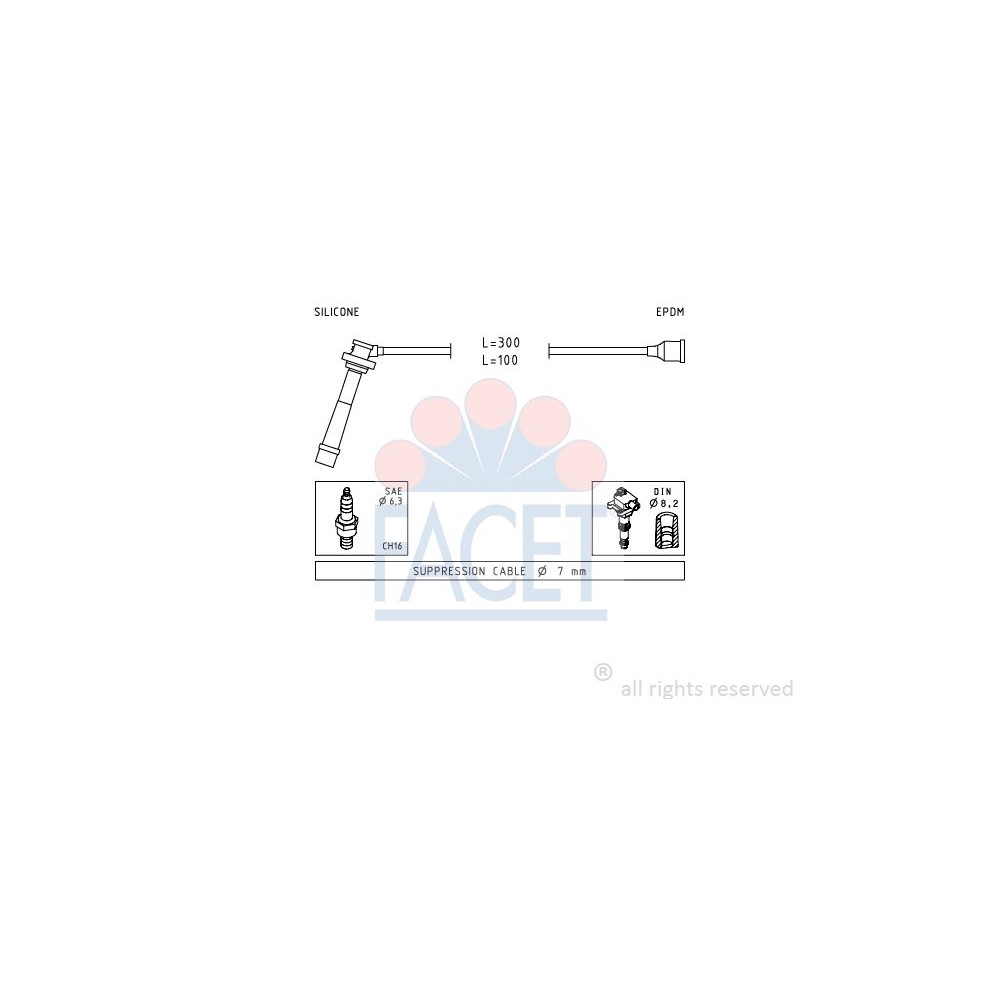 FACET Made in Italy - Zündleitungssatz 4.7005
