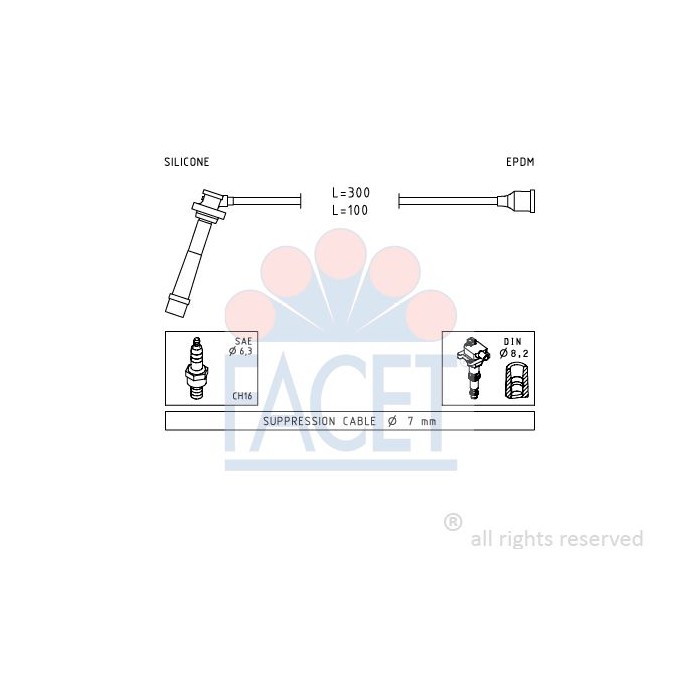 FACET Made in Italy - Zündleitungssatz 4.7005