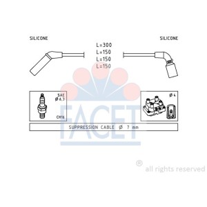 FACET Made in Italy - Zündleitungssatz 4.7006