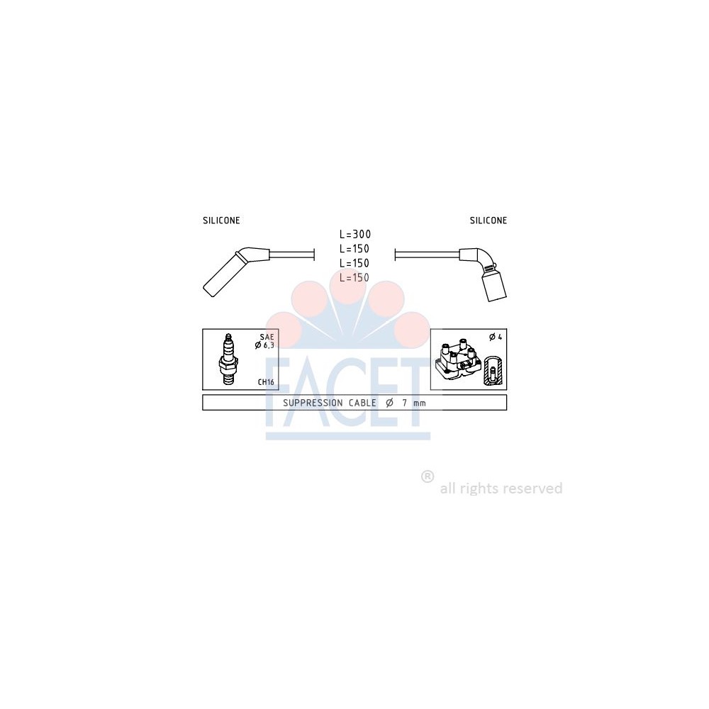 FACET Made in Italy - Zündleitungssatz 4.7006