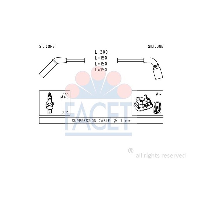 FACET Made in Italy - Zündleitungssatz 4.7006