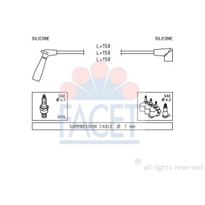 FACET Made in Italy - Zündleitungssatz 4.7007