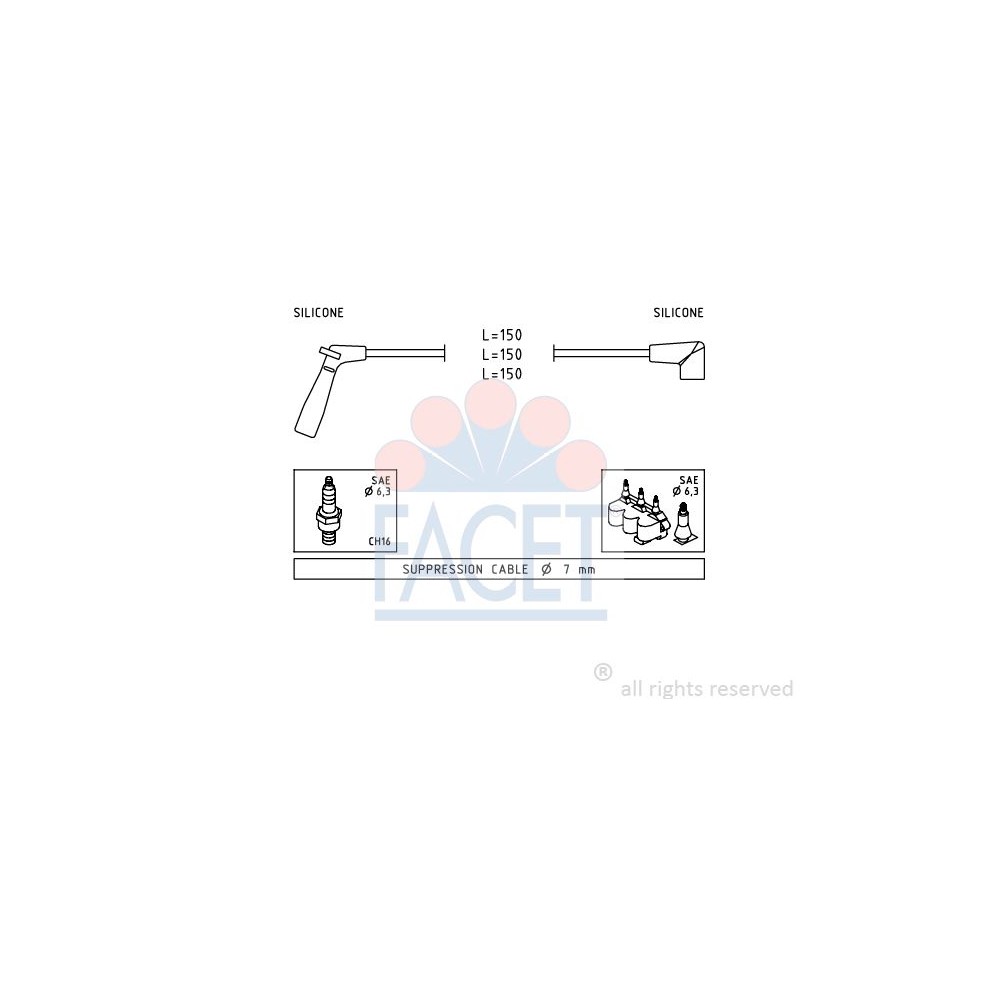FACET Made in Italy - Zündleitungssatz 4.7007