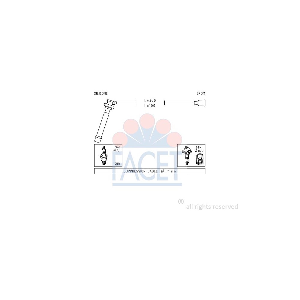 FACET Made in Italy - Zündleitungssatz 4.7013