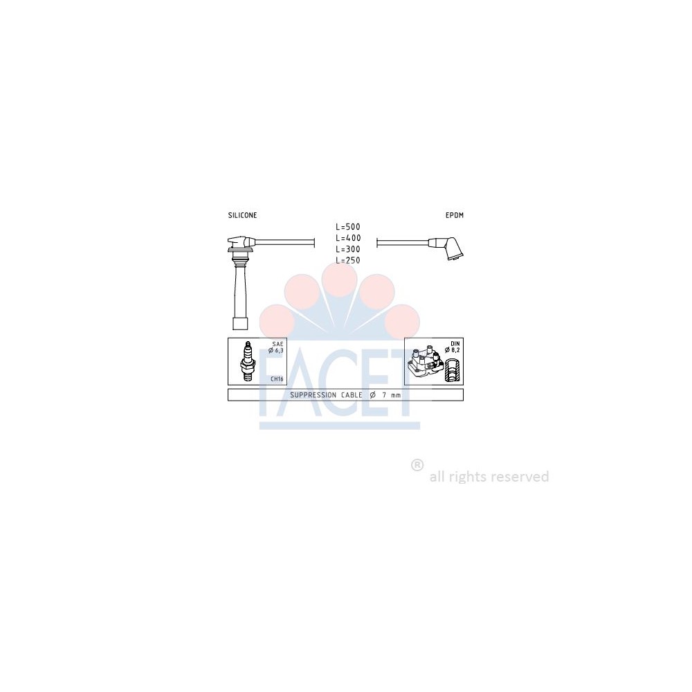 FACET Made in Italy - Zündleitungssatz 4.7111