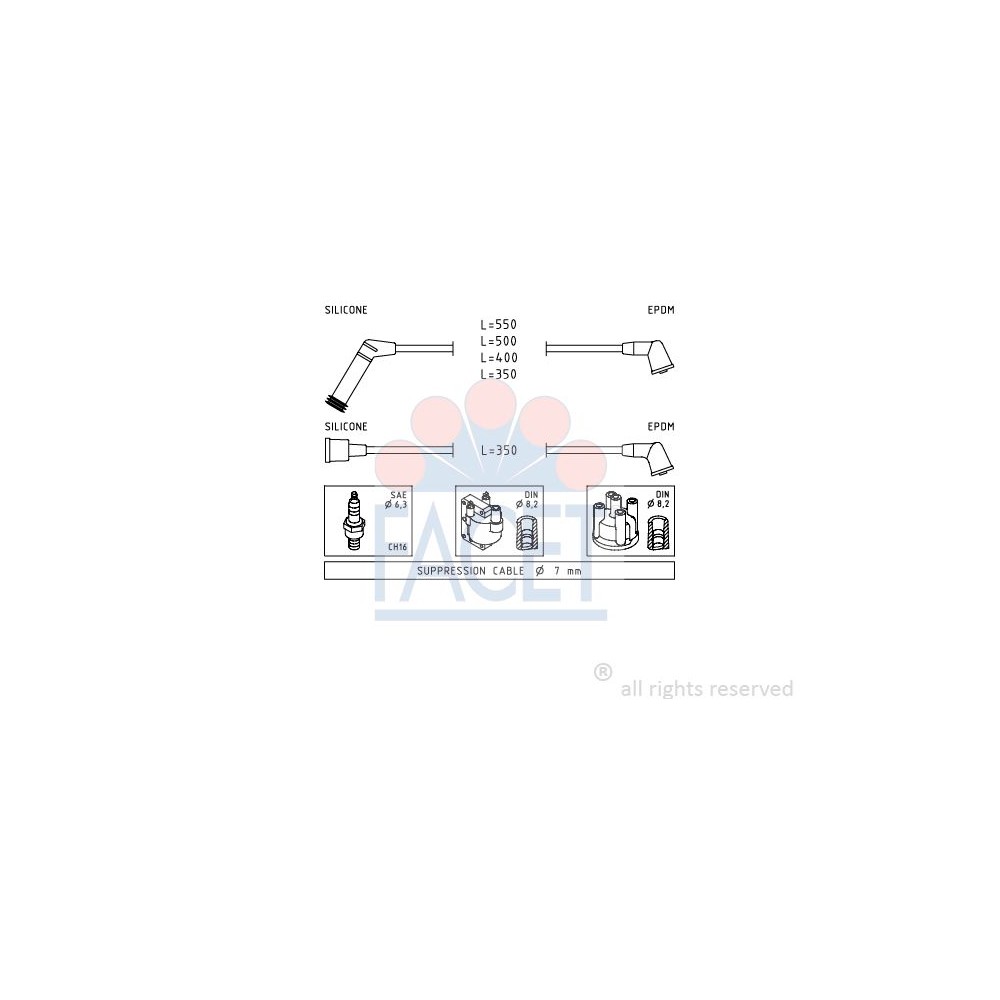 FACET Made in Italy - Zündleitungssatz 4.7120