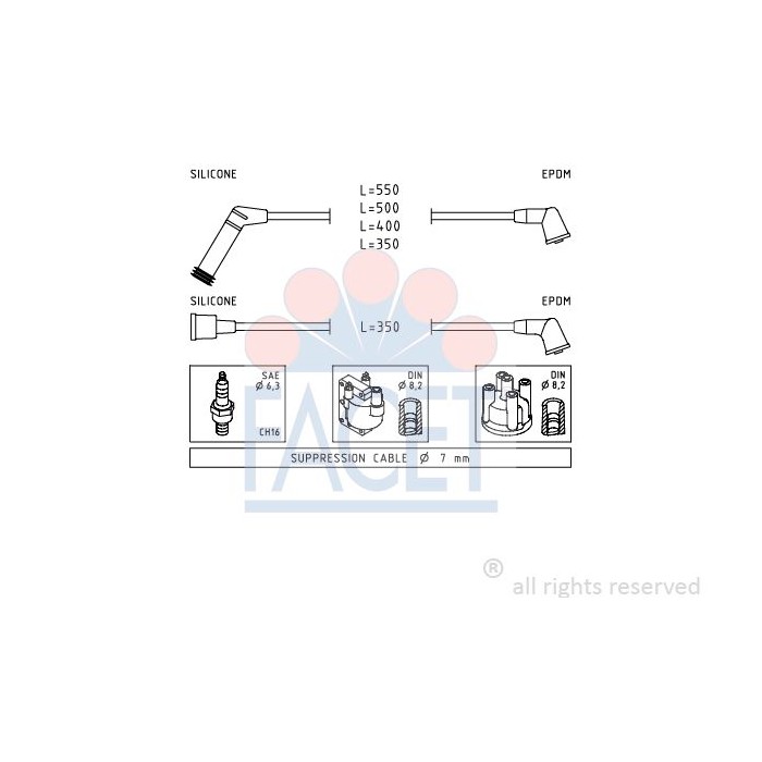 FACET Made in Italy - Zündleitungssatz 4.7120