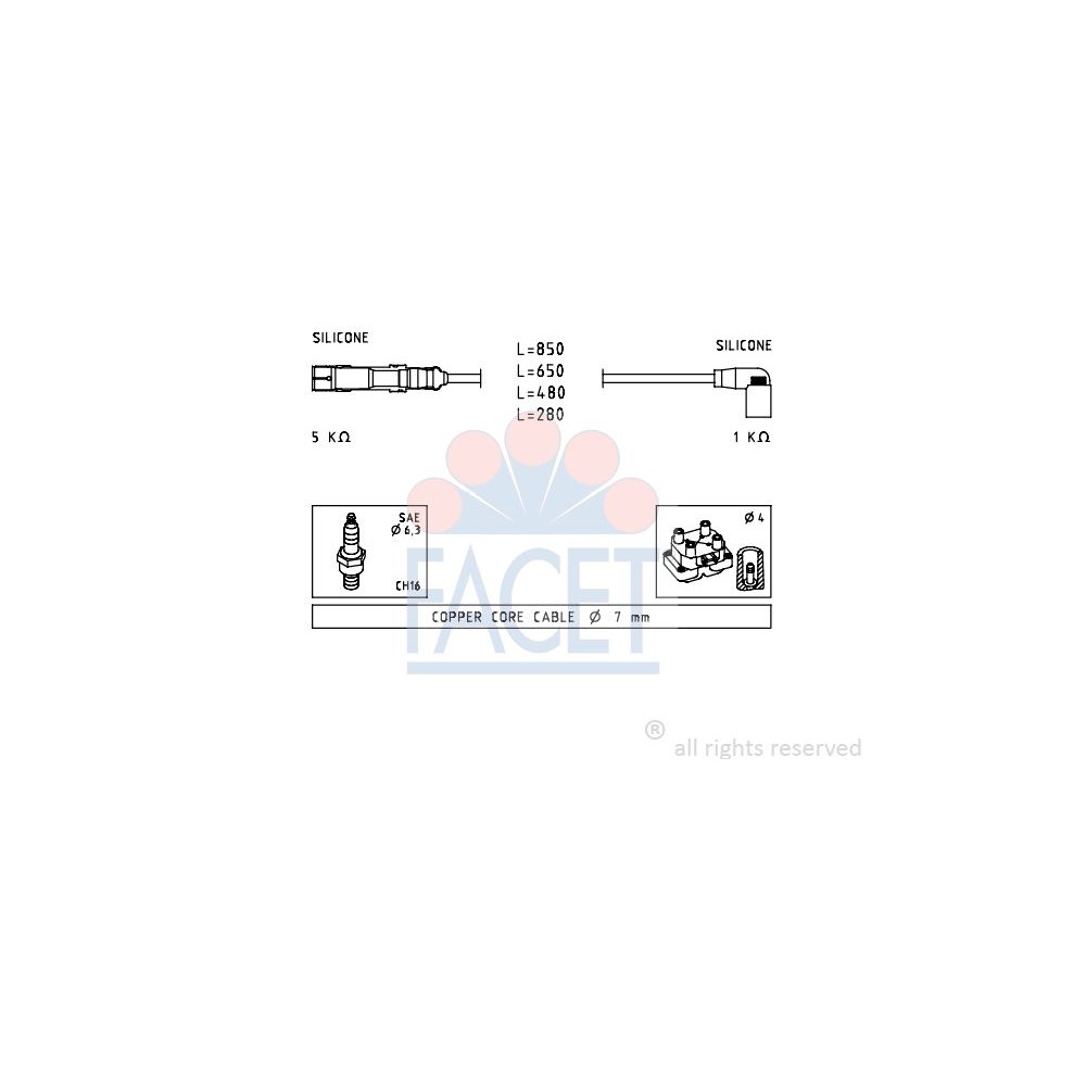 FACET Made in Italy - Zündleitungssatz 4.7223