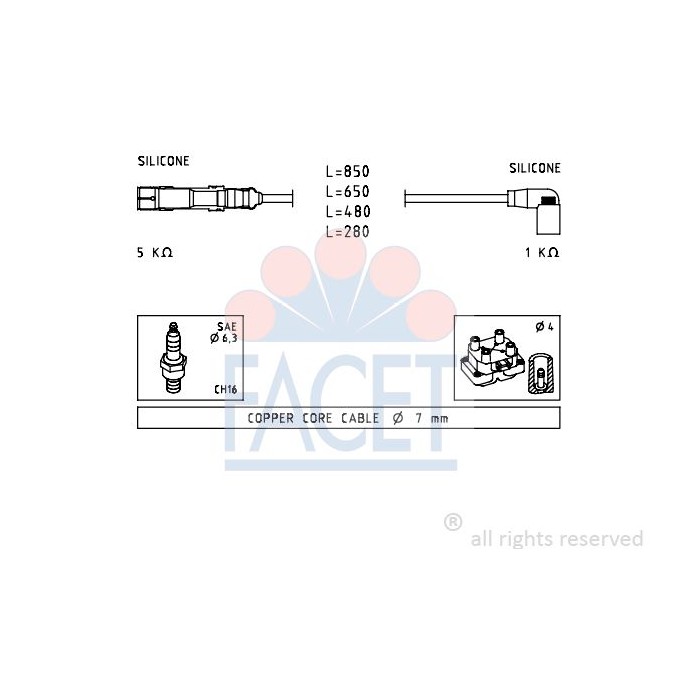 FACET Made in Italy - Zündleitungssatz 4.7223