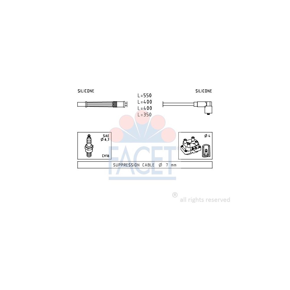 FACET Made in Italy - Zündleitungssatz 4.7229