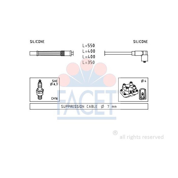 FACET Made in Italy - Zündleitungssatz 4.7229