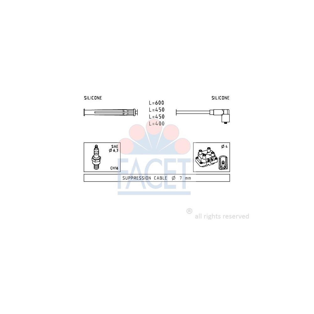FACET Made in Italy - Zündleitungssatz 4.7230