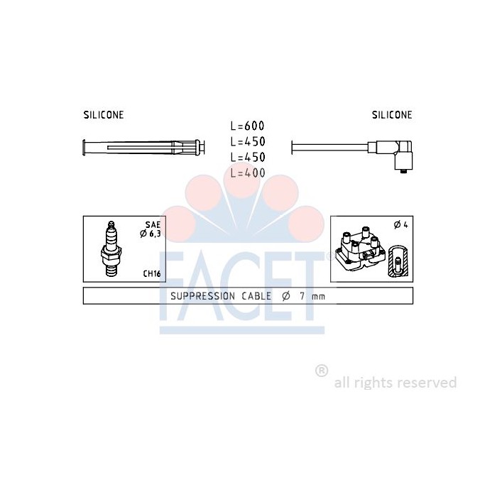 FACET Made in Italy - Zündleitungssatz 4.7230