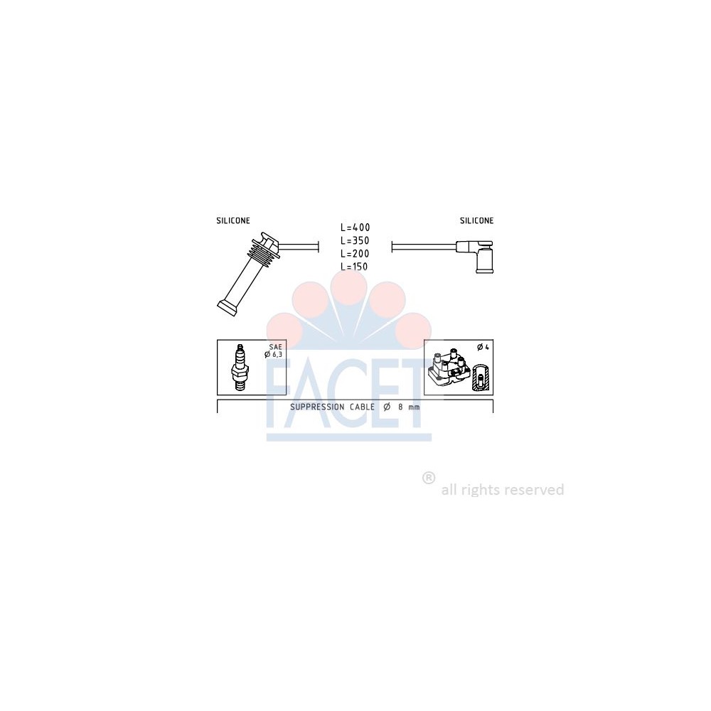 FACET Made in Italy - Zündleitungssatz 4.7242