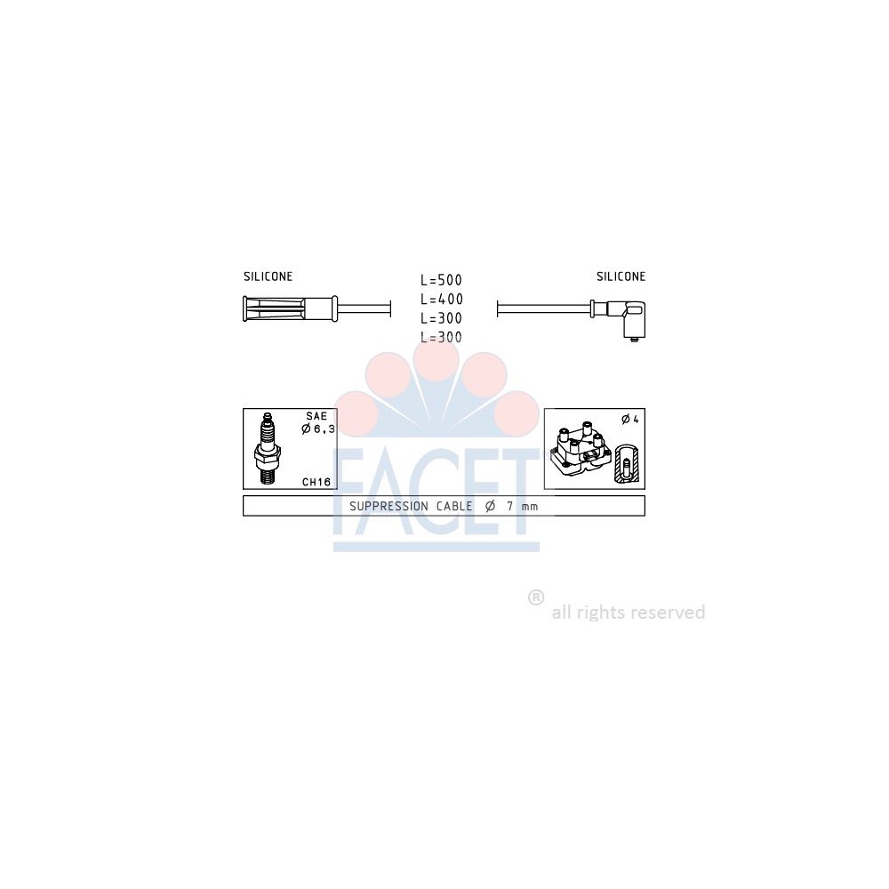 FACET Made in Italy - Zündleitungssatz 4.7244