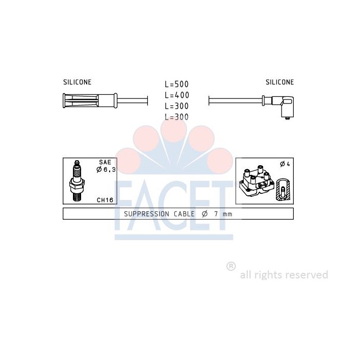 FACET Made in Italy - Zündleitungssatz 4.7244