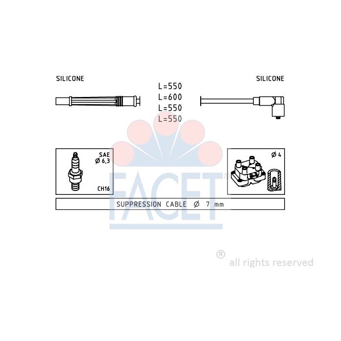 FACET Made in Italy - Zündleitungssatz 4.7246
