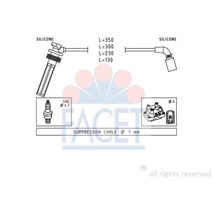FACET Made in Italy - Zündleitungssatz 4.7249