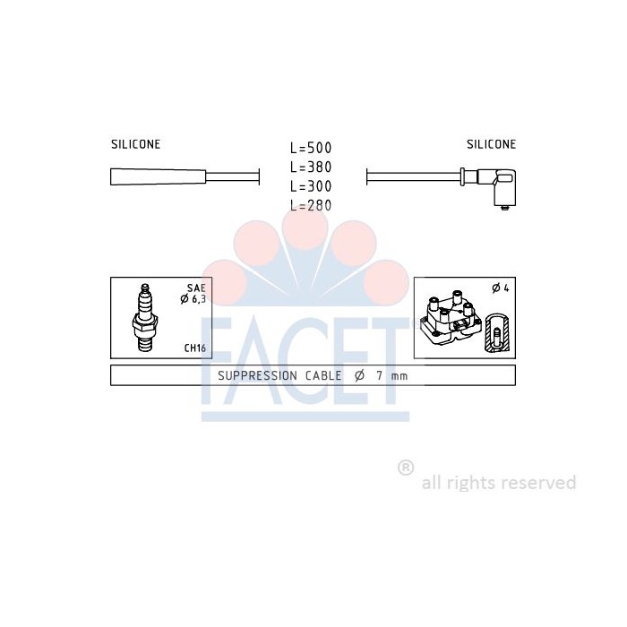 FACET Made in Italy - Zündleitungssatz 4.7252